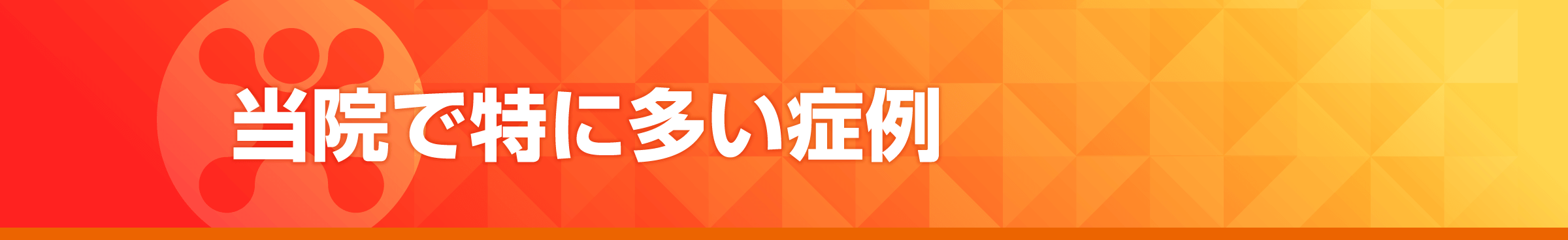 当院で特に多い症例